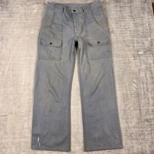 True Vintage Jeans Mens 30x27 Blue Denim Flap 60s 70s Caro Flap Pockets‎ Work